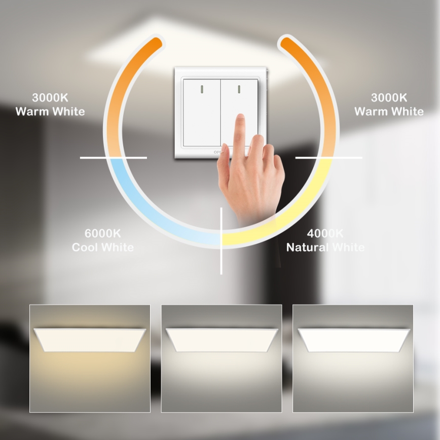 Brilagi - LED Stropní svítidlo SLIMFRAME LED/80W/230V 120x60 cm 3000/4000/6000K bílá