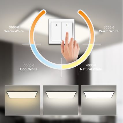 Brilagi - LED Stropní svítidlo SLIMFRAME LED/80W/230V 120x60 cm 3000/4000/6000K černá