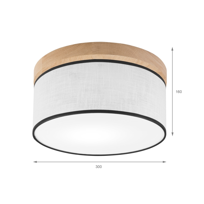 Brilagi - LED Stropní svítidlo BELLADONNA 1xE27/15W/230V pr. 30 cm bílá/dub