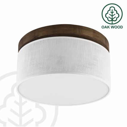 Brilagi - LED Stropní svítidlo BELLADONNA 1xE27/15W/230V pr. 30 cm bílá/dub ořech