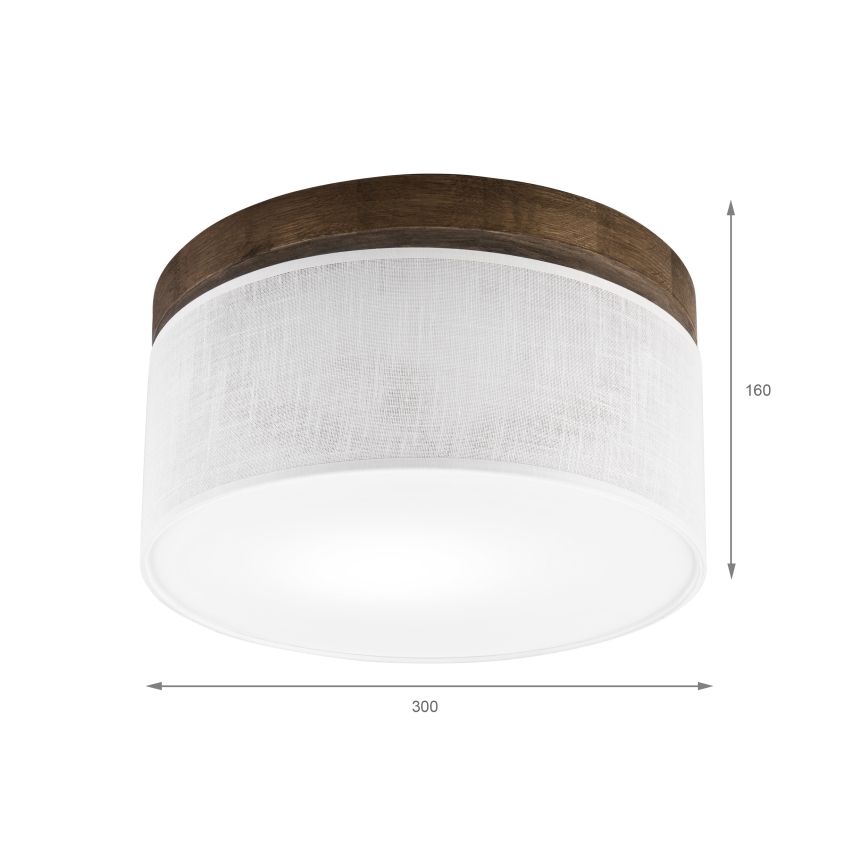 Brilagi - LED Stropní svítidlo BELLADONNA 1xE27/15W/230V pr. 30 cm bílá/dub ořech