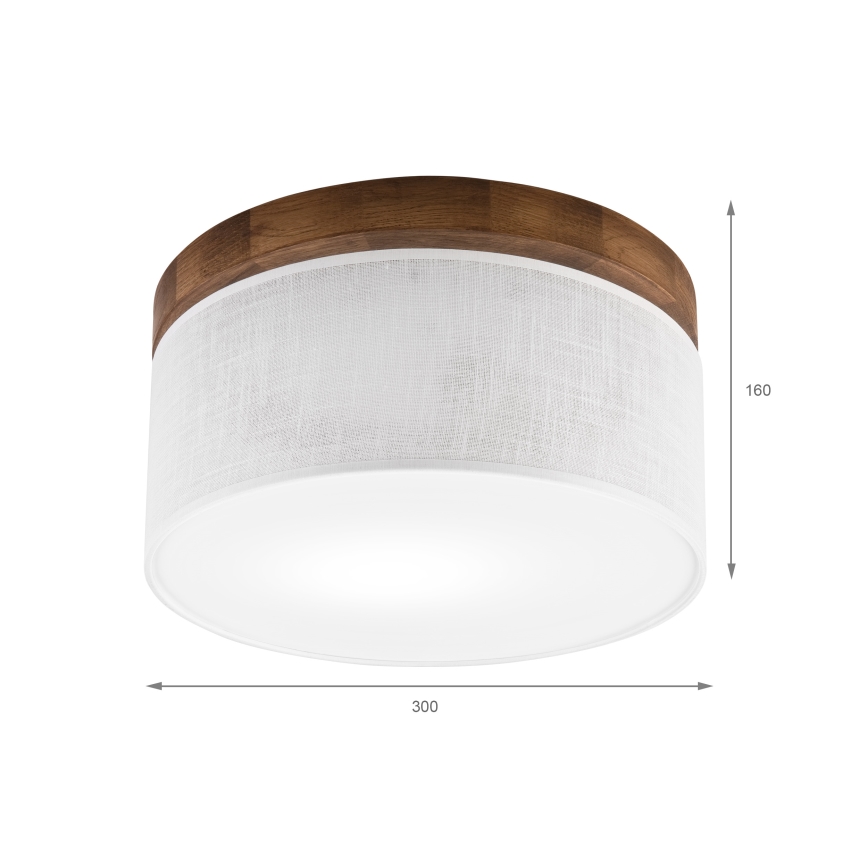 Brilagi - LED Stropní svítidlo BELLADONNA 1xE27/15W/230V pr. 30 cm bílá/dub třešeň