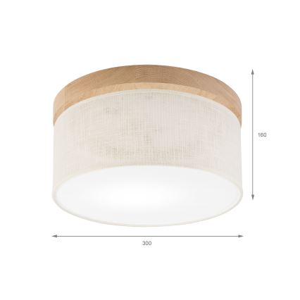 Brilagi - LED Stropní svítidlo BELLADONNA 1xE27/15W/230V pr. 30 cm krémová/dub