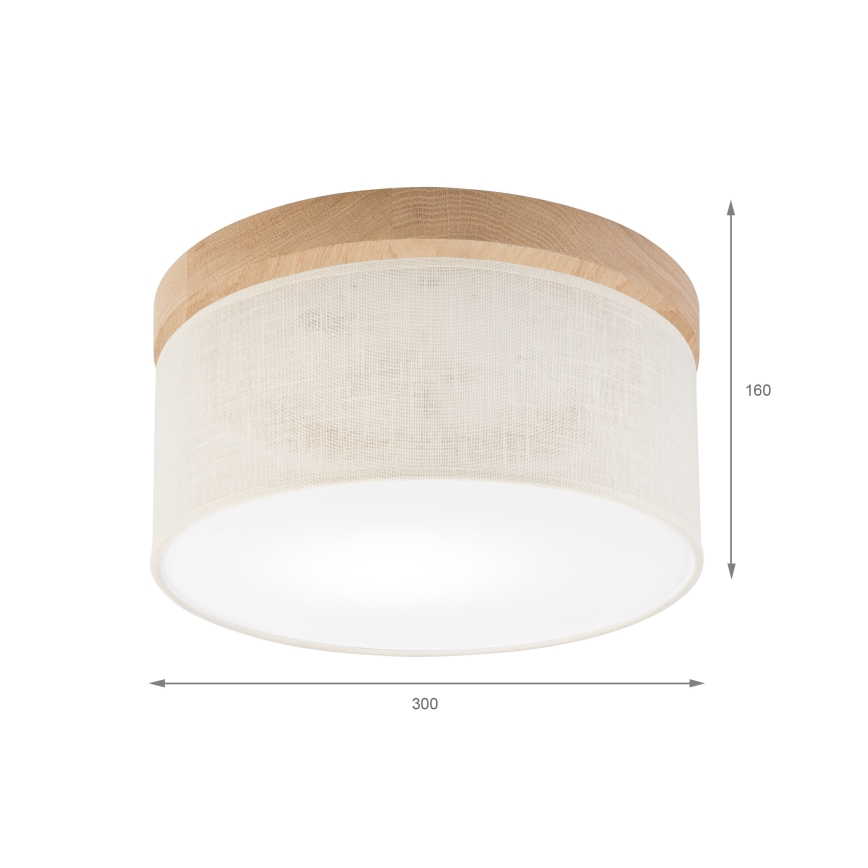Brilagi - LED Stropní svítidlo BELLADONNA 1xE27/15W/230V pr. 30 cm krémová/dub