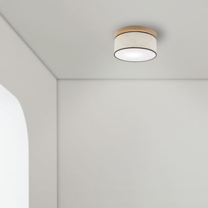 Brilagi - LED Stropní svítidlo BELLADONNA 1xE27/15W/230V pr. 30 cm krémová/dub