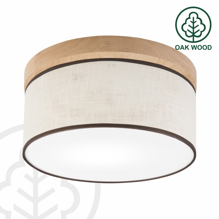 Brilagi - LED Stropní svítidlo BELLADONNA 1xE27/15W/230V pr. 30 cm krémová/dub