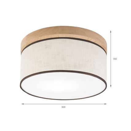 Brilagi - LED Stropní svítidlo BELLADONNA 1xE27/15W/230V pr. 30 cm krémová/dub