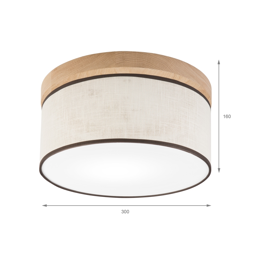Brilagi - LED Stropní svítidlo BELLADONNA 1xE27/15W/230V pr. 30 cm krémová/dub