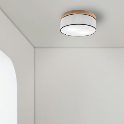 Brilagi - LED Stropní svítidlo BELLADONNA 2xE27/15W/230V pr. 40 cm bílá/dub