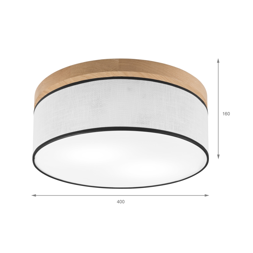 Brilagi - LED Stropní svítidlo BELLADONNA 2xE27/15W/230V pr. 40 cm bílá/dub