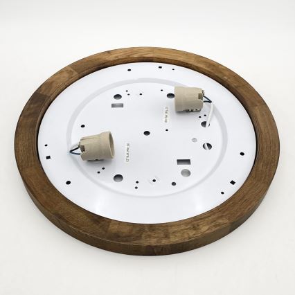 Brilagi - LED Stropní svítidlo BELLADONNA 2xE27/15W/230V pr. 40 cm bílá/dub ořech