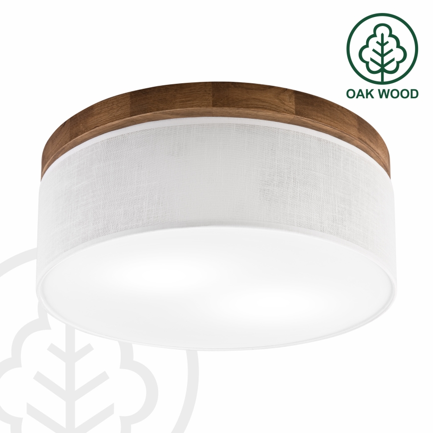 Brilagi - LED Stropní svítidlo BELLADONNA 2xE27/15W/230V pr. 40 cm bílá/dub třešeň