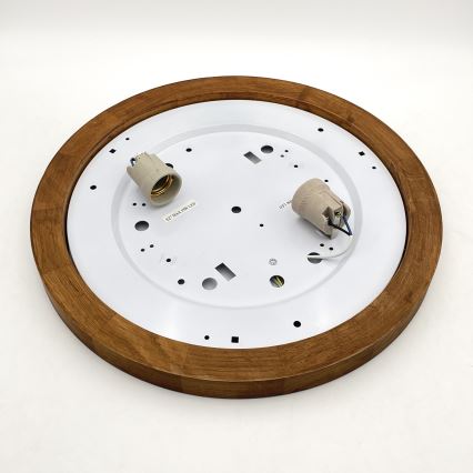 Brilagi - LED Stropní svítidlo BELLADONNA 2xE27/15W/230V pr. 40 cm bílá/dub třešeň