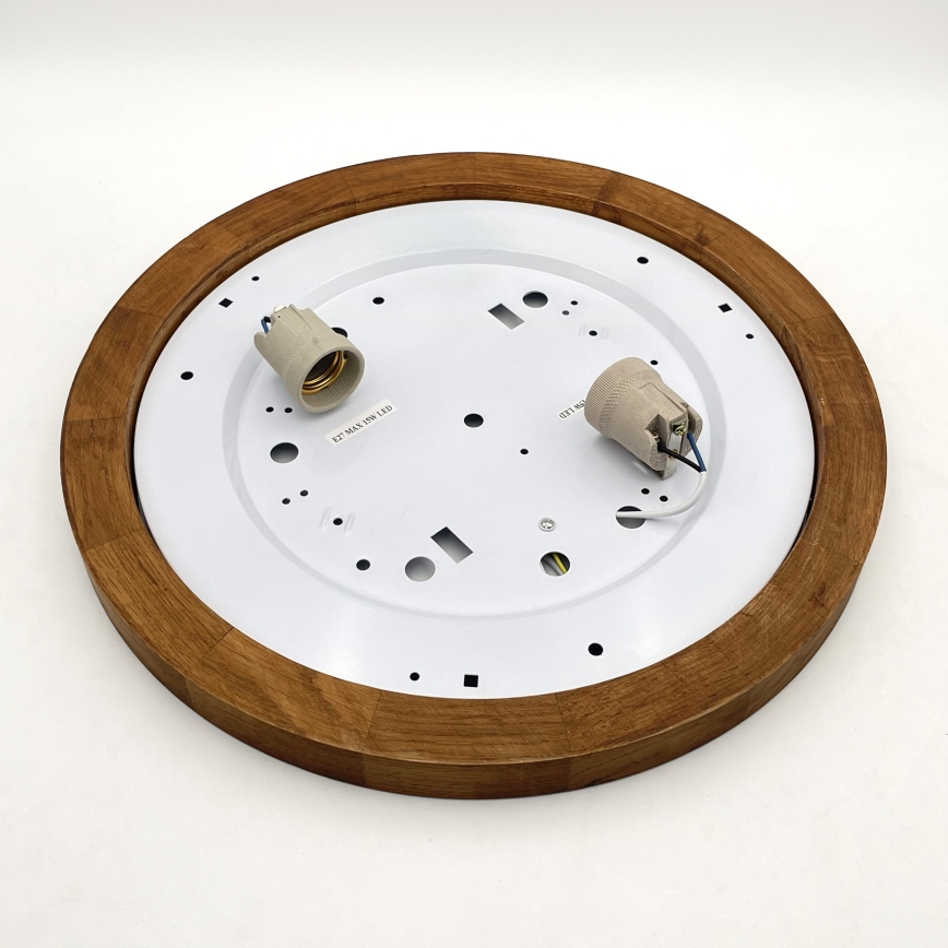 Brilagi - LED Stropní svítidlo BELLADONNA 2xE27/15W/230V pr. 40 cm bílá/dub třešeň