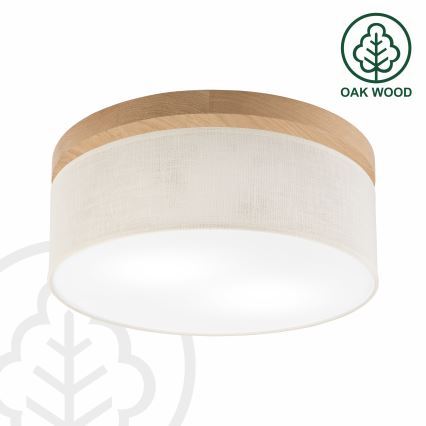 Brilagi - LED Stropní svítidlo BELLADONNA 2xE27/15W/230V pr. 40 cm krémová/dub
