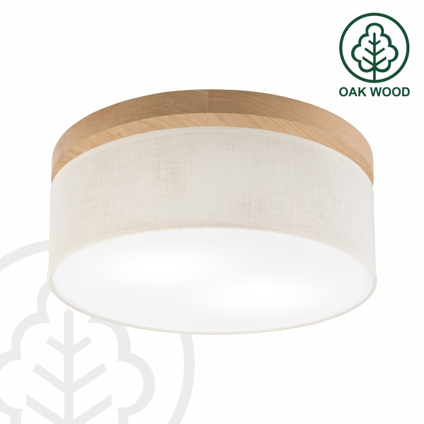 Brilagi - LED Stropní svítidlo BELLADONNA 2xE27/15W/230V pr. 40 cm krémová/dub