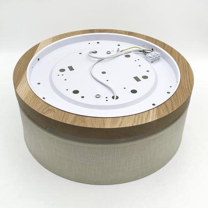 Brilagi - LED Stropní svítidlo BELLADONNA 2xE27/15W/230V pr. 40 cm krémová/dub