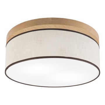 Brilagi - LED Stropní svítidlo BELLADONNA 2xE27/15W/230V pr. 40 cm krémová/dub