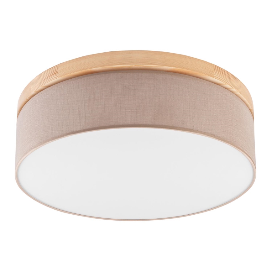 Brilagi - LED Stropní svítidlo BELLADONNA 3xE27/15W/230V pr. 50 cm béžová/borovice