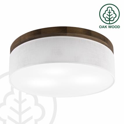 Brilagi - LED Stropní svítidlo BELLADONNA 3xE27/15W/230V pr. 50 cm bílá/dub ořech