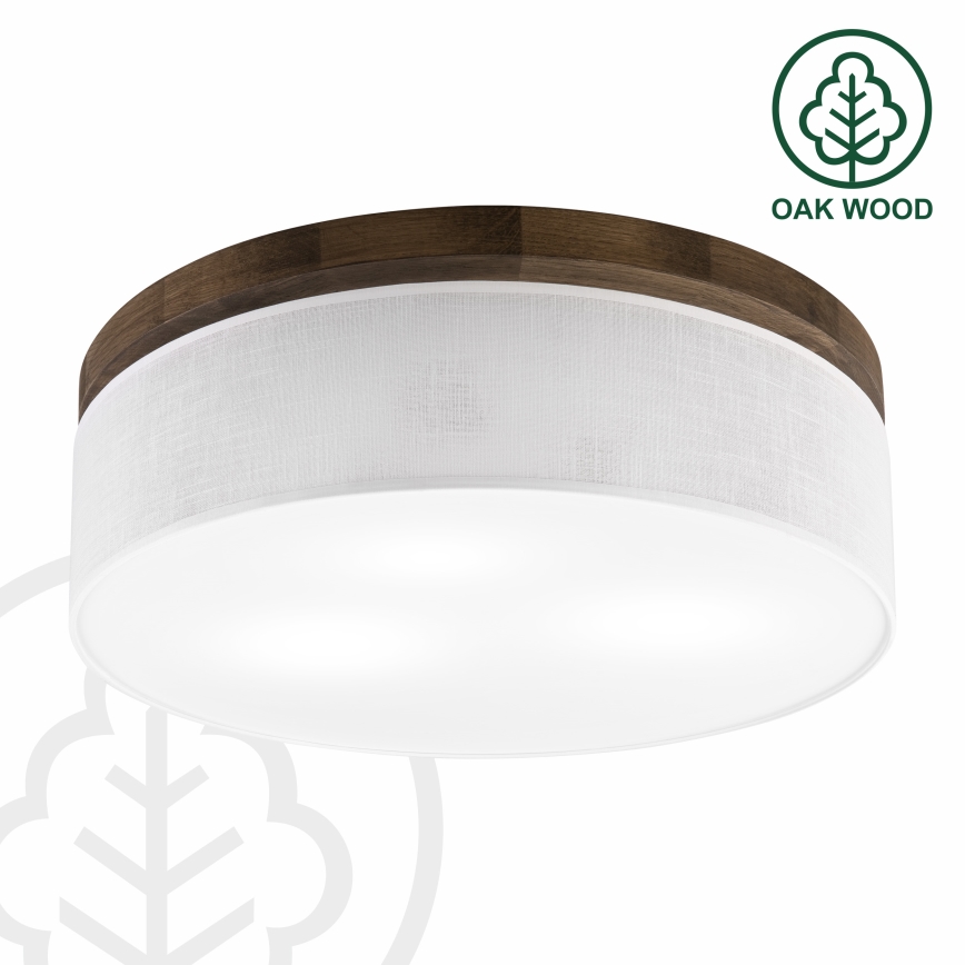 Brilagi - LED Stropní svítidlo BELLADONNA 3xE27/15W/230V pr. 50 cm bílá/dub ořech