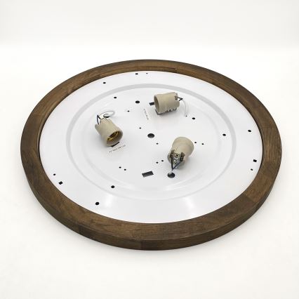 Brilagi - LED Stropní svítidlo BELLADONNA 3xE27/15W/230V pr. 50 cm bílá/dub ořech