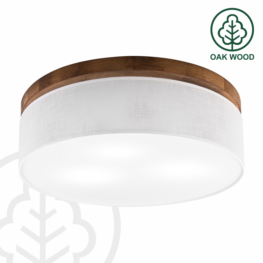 Brilagi - LED Stropní svítidlo BELLADONNA 3xE27/15W/230V pr. 50 cm bílá/dub třešeň
