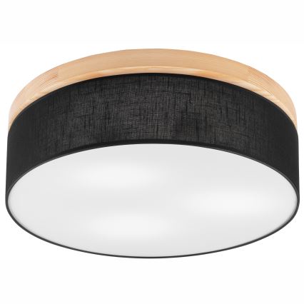 Brilagi - LED Stropní svítidlo BELLADONNA 3xE27/15W/230V pr. 50 cm černá/borovice