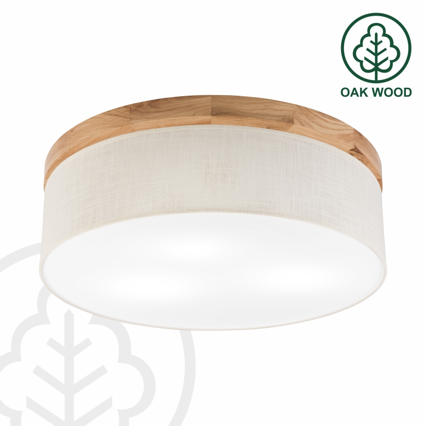 Brilagi - LED Stropní svítidlo BELLADONNA 3xE27/15W/230V pr. 50 cm krémová/dub