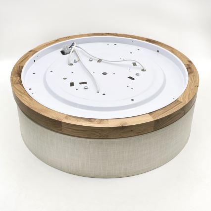 Brilagi - LED Stropní svítidlo BELLADONNA 3xE27/15W/230V pr. 50 cm krémová/dub