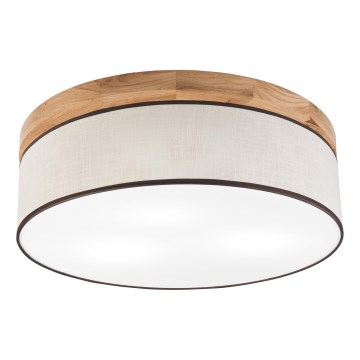 Brilagi - LED Stropní svítidlo BELLADONNA 3xE27/15W/230V pr. 50 cm krémová/dub