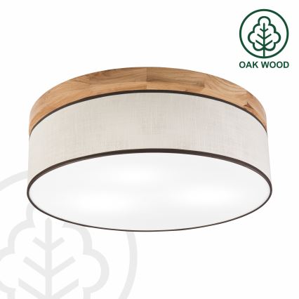Brilagi - LED Stropní svítidlo BELLADONNA 3xE27/15W/230V pr. 50 cm krémová/dub