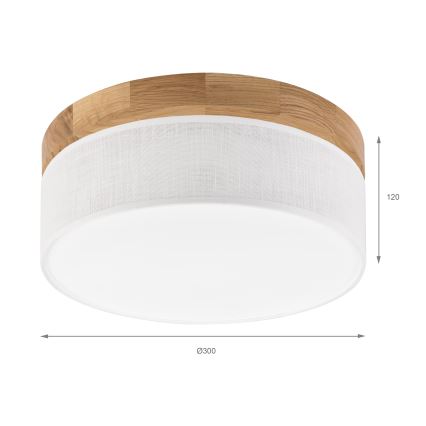 Brilagi - LED Stropní svítidlo BELLADONNA LED/20W/230V pr. 30 cm bílá/dub