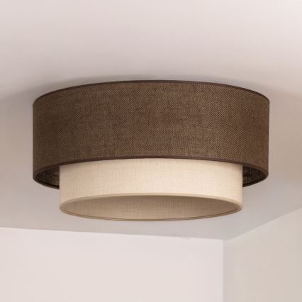 Brilagi - LED Stropní svítidlo BOHO ECO 1xE27/10W/230V pr. 40 cm hnědá/krémová