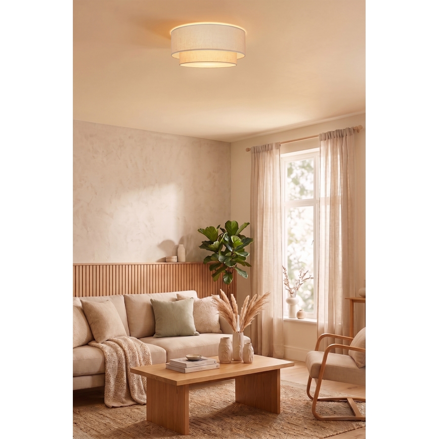 Brilagi - LED Stropní svítidlo BOHO ECO 1xE27/10W/230V pr. 40 cm krémová