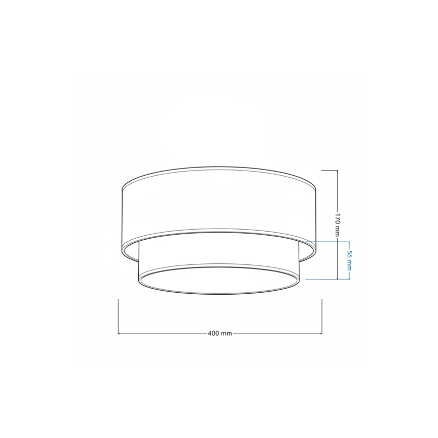 Brilagi - LED Stropní svítidlo BOHO ECO 1xE27/10W/230V pr. 40 cm modrá/krémová