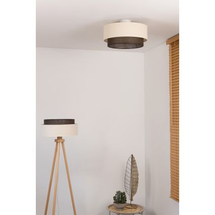 Brilagi - LED Stropní svítidlo BOHO STYLE 1xE27/15W/230V pr. 40 cm krémová/hnědá