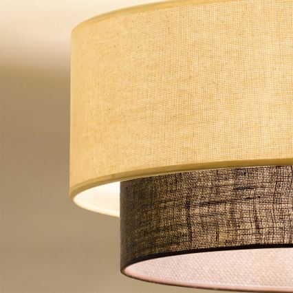 Brilagi - LED Stropní svítidlo BOHO STYLE 1xE27/15W/230V pr. 40 cm krémová/hnědá