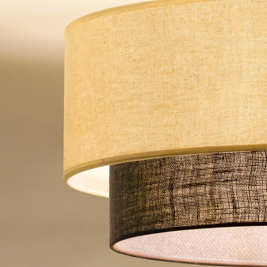 Brilagi - LED Stropní svítidlo BOHO STYLE 1xE27/15W/230V pr. 40 cm krémová/hnědá