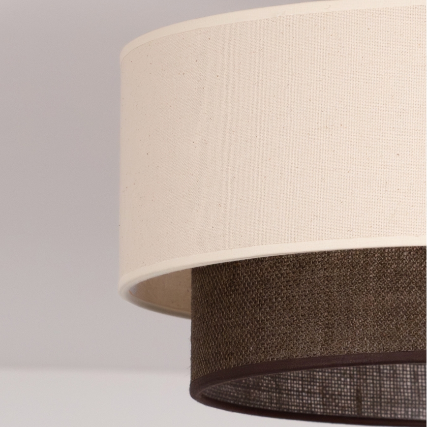 Brilagi - LED Stropní svítidlo BOHO STYLE 1xE27/15W/230V pr. 40 cm krémová/hnědá