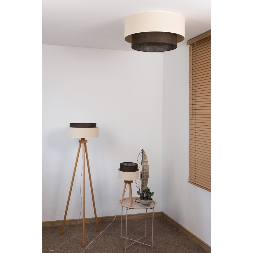 Brilagi - LED Stropní svítidlo BOHO STYLE 3xE27/15W/230V pr. 60 cm krémová/hnědá