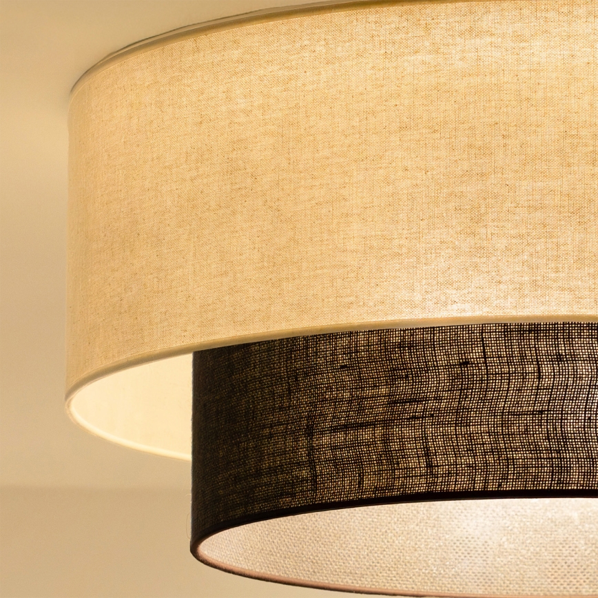 Brilagi - LED Stropní svítidlo BOHO STYLE 3xE27/15W/230V pr. 60 cm krémová/hnědá