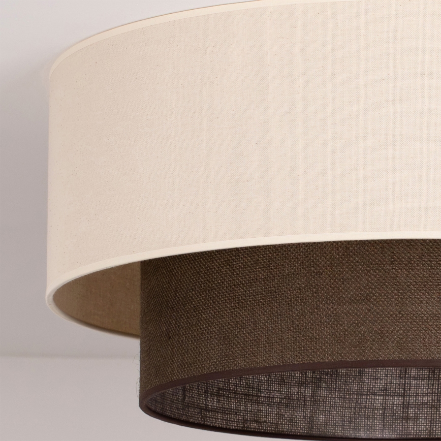 Brilagi - LED Stropní svítidlo BOHO STYLE 3xE27/15W/230V pr. 60 cm krémová/hnědá