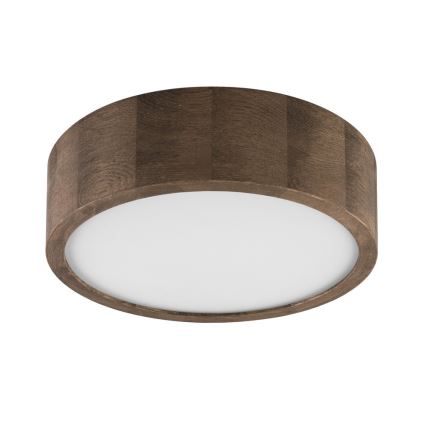 Brilagi - LED Stropní svítidlo CARVALHO 1xE27/15W/230V dub ořech pr. 27 cm
