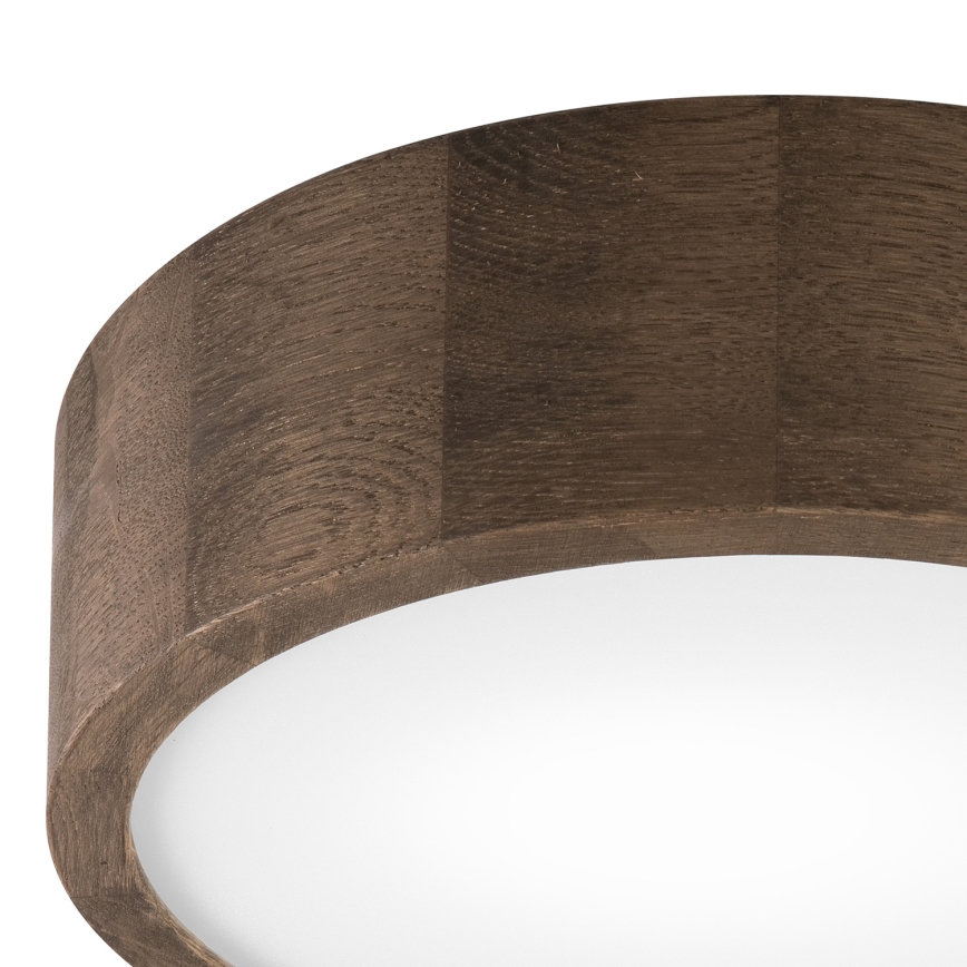 Brilagi - LED Stropní svítidlo CARVALHO 1xE27/15W/230V dub ořech pr. 27 cm
