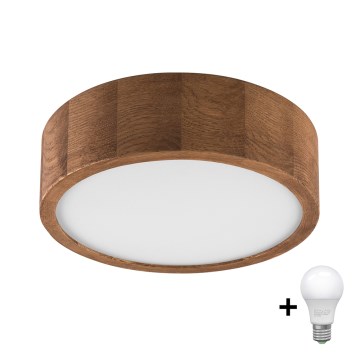 Brilagi - LED Stropní svítidlo CARVALHO 1xE27/60W/230V dub třešeň pr. 27 cm