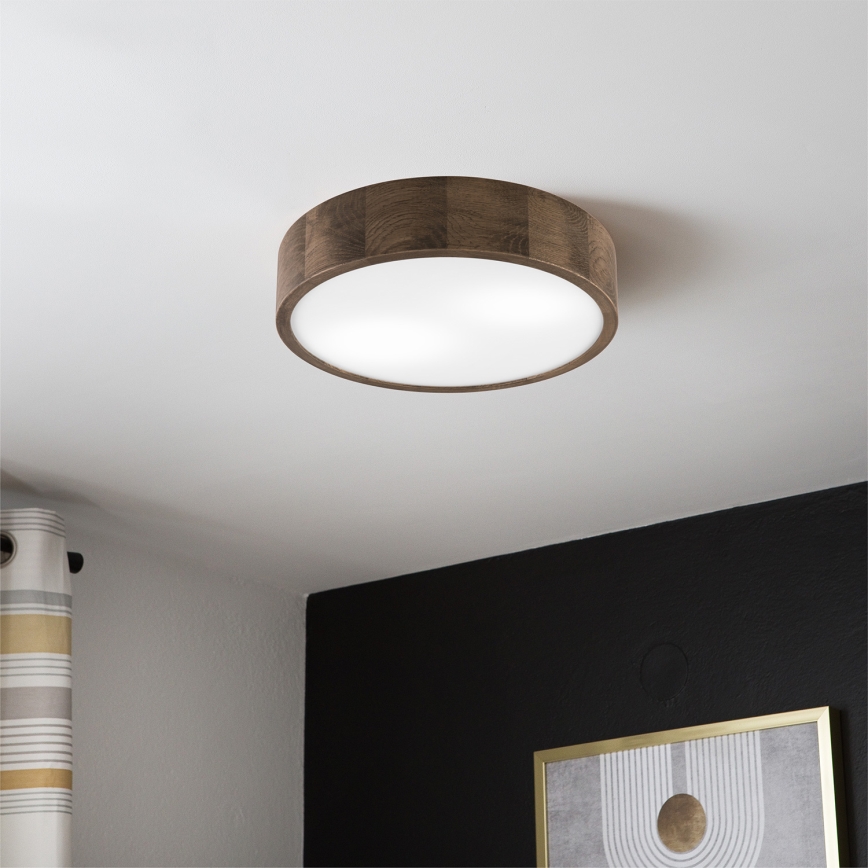 Brilagi - LED Stropní svítidlo CARVALHO 2xE27/15W/230V dub ořech pr. 37 cm
