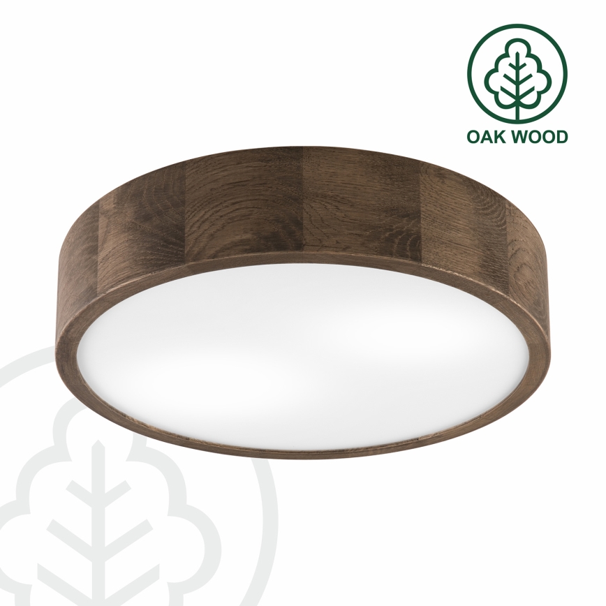 Brilagi - LED Stropní svítidlo CARVALHO 2xE27/15W/230V dub ořech pr. 37 cm