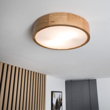 Brilagi - LED Stropní svítidlo CARVALHO 2xE27/15W/230V dub pr. 37,5 cm