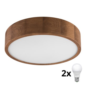 Brilagi - LED Stropní svítidlo CARVALHO 2xE27/60W/230V dub třešeň pr. 37 cm